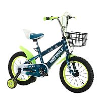 Велосипед детский двухколёсный Junfa Toys 16HW-1039 зеленый