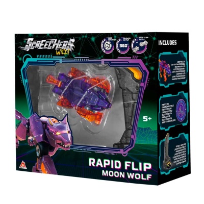 Машинка трансформер Рэпидфлип Мун Вульф S5 Screechers Wild 62647