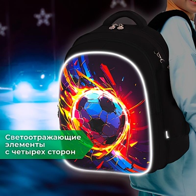 Рюкзак Mind детский Football 2 отделения пенал Brauberg 273178 4