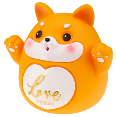 Копилка Счастливый Зверёк 17 см Miland КС-3673 оранжевый 1