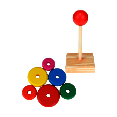 Игрушка деревянная пирамидка средняя Рыжий кот ИД 8987 2