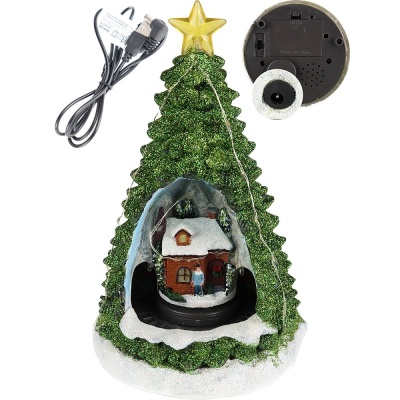 Светильник новогодний музыкальный Уютная ёлочка с сюрпризами Miland СВП-0010