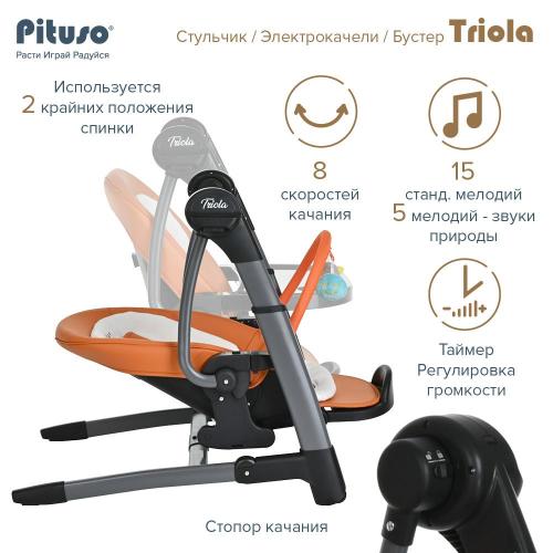 Стульчик для кормления 3 в 1 Pituso Triola SG116-BlackFrame/Orange чёрная рама оранжевый фото 20