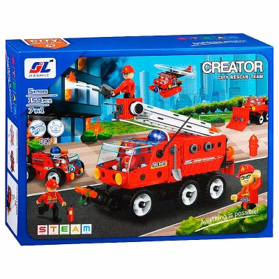 Конструктор Пожарный транспорт 159 деталей J-7771 1