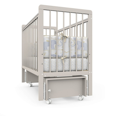 Кровать детская с продольным маятником Pituso Tiny Оптима Кашемир