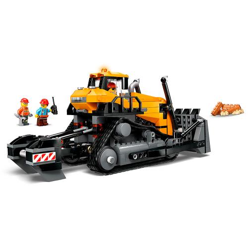 Конструктор Lego City 60466 Желтый бульдозер с фронтальным погрузчиком фото 2