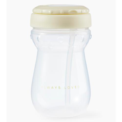 Поильник для кормления с трубочкой 360 мл Happy Baby 14011 cream фото 3
