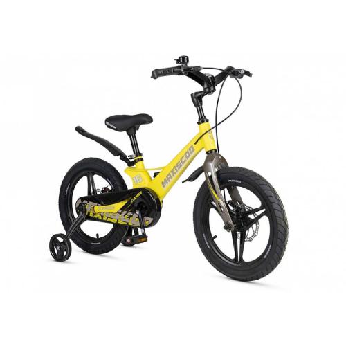 Велосипед детский Maxiscoo Space Deluxe 16 MSC-S1641D жёлтый матовый фото 2