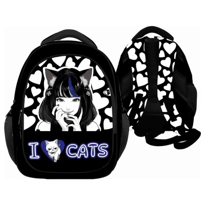Рюкзак школьный облегченный Аниме I love cats с анатомической спинкой Centrum 73262 2