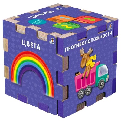 Развивающая игрушка Книжный конструктор Развивающий кубик Робинс Развивающая игрушка Книжный конструктор Развивающий кубик Робинс