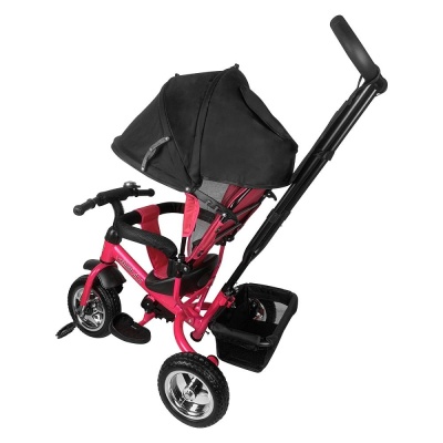 Велосипед трёхколёсный с родительской ручкой Velobibi Сатурн ВЛ-0619 розовый 03