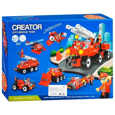 Конструктор Пожарный транспорт 159 деталей J-7771 2