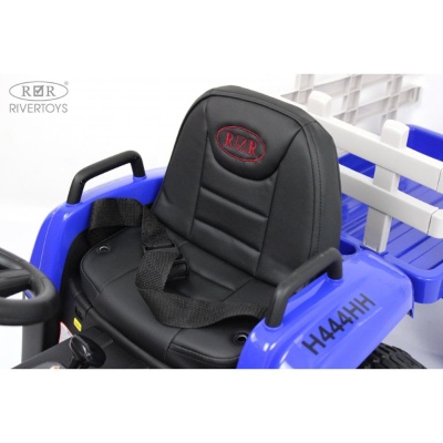 Детский электромобиль Трактор RiverToys H444HH синий