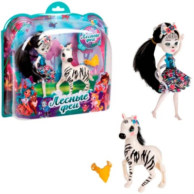 Кукла с зеброй Лесные Феи 16 см 1Toy Т24025 2