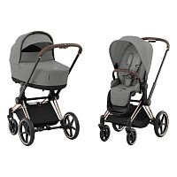 Коляска 2 в 1 Cybex Priam IV Rosegold Mirage Grey