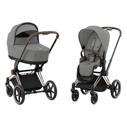 Коляска 2 в 1 Cybex Priam IV Rosegold Mirage Grey