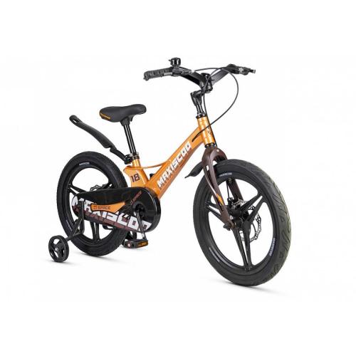 Велосипед детский Maxiscoo Space Deluxe 18 MSC-S1844D оранжевый топаз фото 2