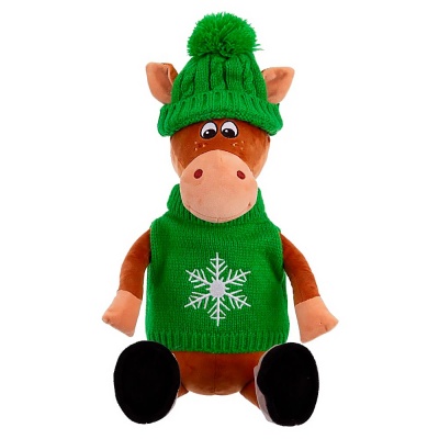 Мягкая игрушка Конь в шапочке и свитере Филипп 25 см Relana RLS25003-2-25 2