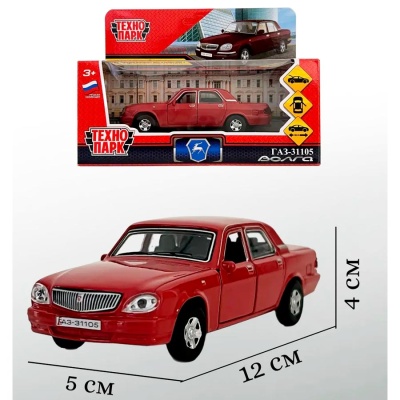 Машина металлическая инерционная Волга ГАЗ 31105 12 см Технопарк 3110-12-RD 4