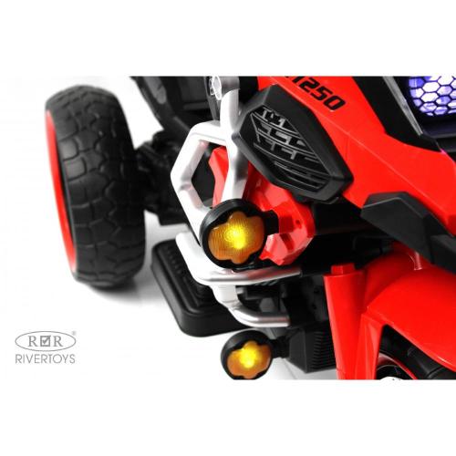 Детский электромотоцикл RiverToys М008БХ красный фото 15