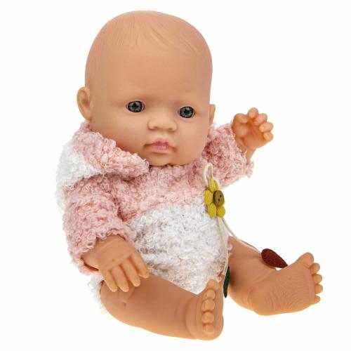 Пупс Premium в теплом розовом комбинезоне 20см 1toy Т22492 фото 4