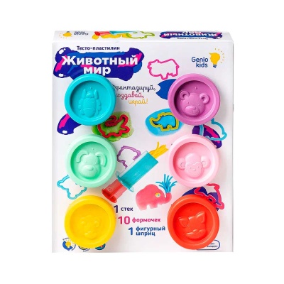 Набор для лепки Тесто-пластилин Животный мир Genio Kids TA2007 5