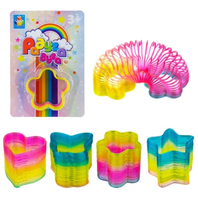 Игрушка-антистресс Пружинка Радуга-Дуга Фигурки 1Toy Т18375 01 Игрушка-антистресс Пружинка Радуга-Дуга Фигурки 1Toy Т18375 01
