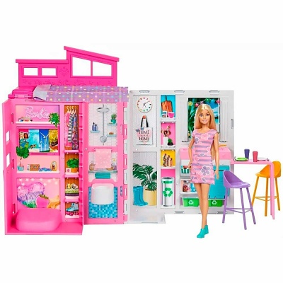 Кукольный домик и кукла Барби Barbie HRJ77 5