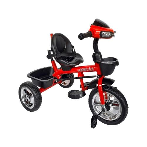 Велосипед трёхколёсный с родительской ручкой Velobibi Марс ВЛ-0612 красный фото 3