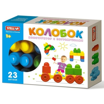 Конструктор с погремушками Колобок 23 детали Stellar 3010