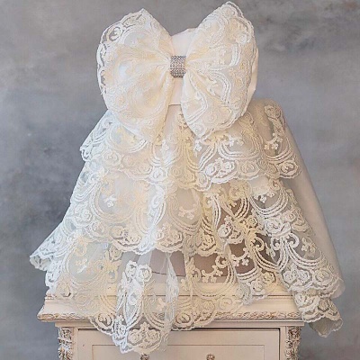 Уголок кружевной с бантом размер 100х90 см Наследникъ НВ4013-ЭК-03 2