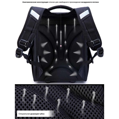 Ранец школьный с часами Мишка SkyName 2105 3