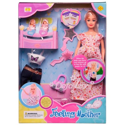 Кукла Будущая мама 29 см 2 малыша Defa Lucy 8009