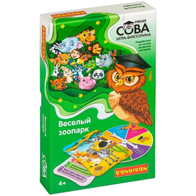 Игра-викторина Умная Сова Веселый зоопарк Bondibon ВВ4003