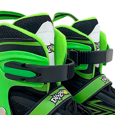 Ролики раздвижные размер 38-41 со светом Dvizhok 141V-671-9 черно зеленые 4