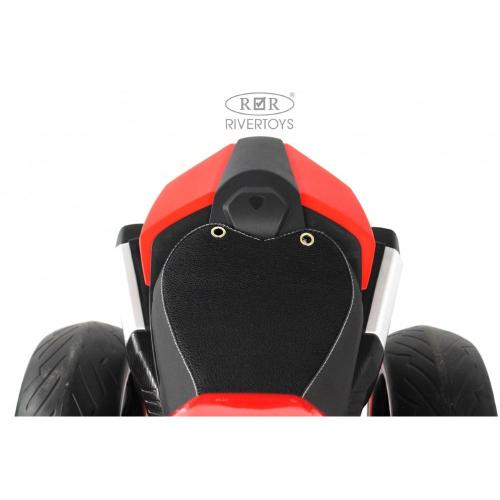 Детский электромотоцикл RiverToys М777БХ красный фото 17