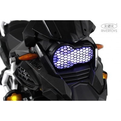Детский электромотоцикл RiverToys М008БХ серый