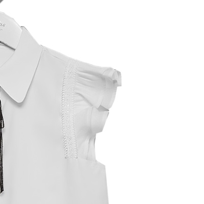 Блузка школьная для девочки Deloras C64118S белая 2