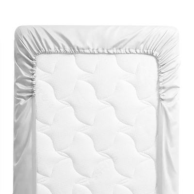 Простыня трикотажная на резинке для детской кроватки Однотон молочный Lappetti 9006/10п 2