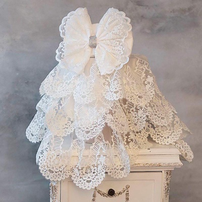 Уголок кружевной с бантом размер 100х90 см Наследникъ НВ4013-ЭК-02 2 Уголок кружевной с бантом размер 100х90 см Наследникъ НВ4013-ЭК-02 2