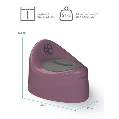 Горшок детский с крышкой AmaroBaby Fort 4