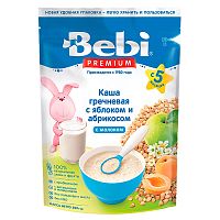 Каша гречневая с яблоком и абрикосом с молоком 200 грамм Bebi Premium 87024