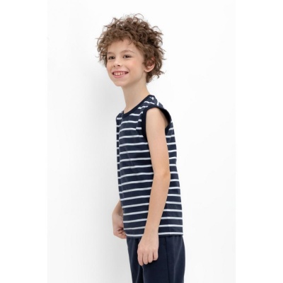 Майка Полоски Crockid КР 302382 индиго 03