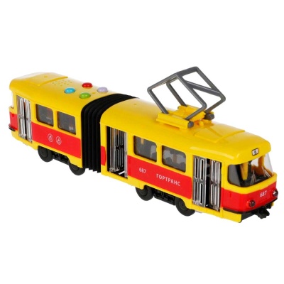 Модель инерционная Трамвай Технопарк TRAMOLDRUB-30PL-YERD 4