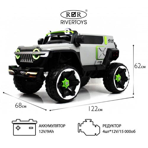 Детский электромобиль RiverToys М222БХ серый фото 7