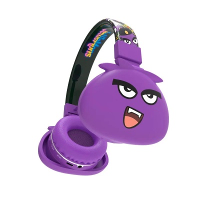 Наушники детские беспроводные Монстрик YLFS-09BT фиолетовы 2