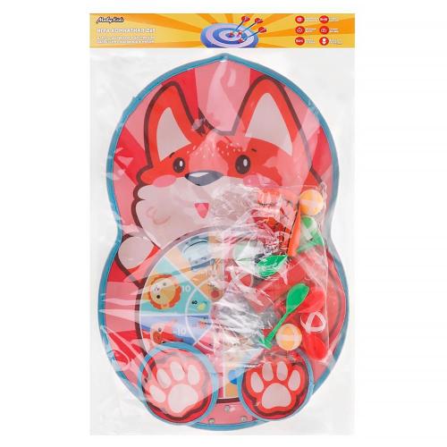 Дартс Лисичка двусторонний 2 в 1 с баскетбольным кольцом Moby Kids 76876 фото 2