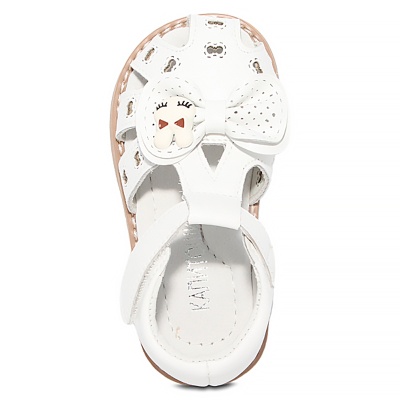 Сандалии для девочки Капитошка A21084 белые 4