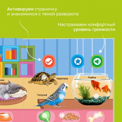 Интерактивная книга Маленькая Нажималка Всё о животных BertToys FD152
