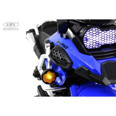 Детский электромотоцикл RiverToys М009БХ синий